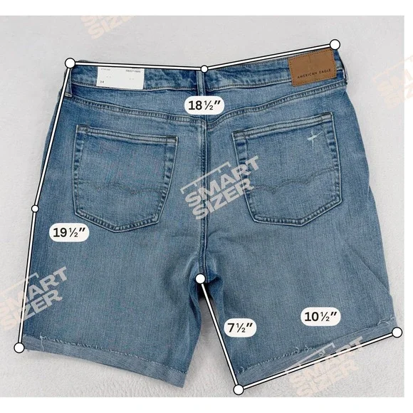 American Eagle AirFlex+ Tencel Distressed Jean Shorts 34 NWT - Picture 3 of 12